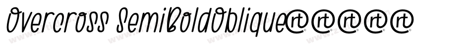 Overcross SemiBoldOblique字体转换